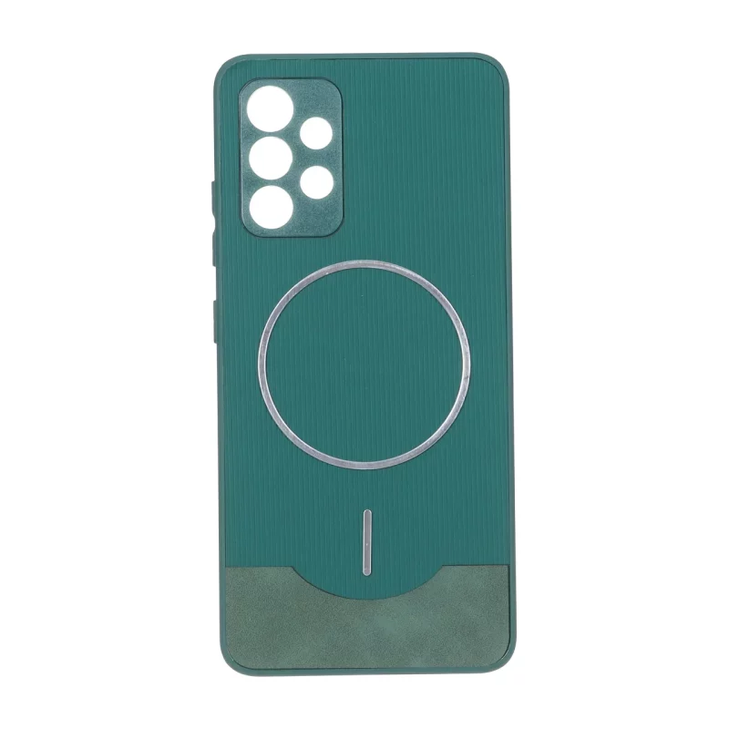 قاب Line Case جیر MagSafe فلزی محافظ لنزدار Samsung Galaxy A32 4G - سبز - تصویر 2