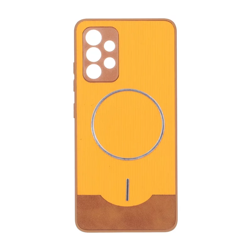 قاب Line Case جیر MagSafe فلزی محافظ لنزدار Samsung Galaxy A32 4G - نارنجی - تصویر 2