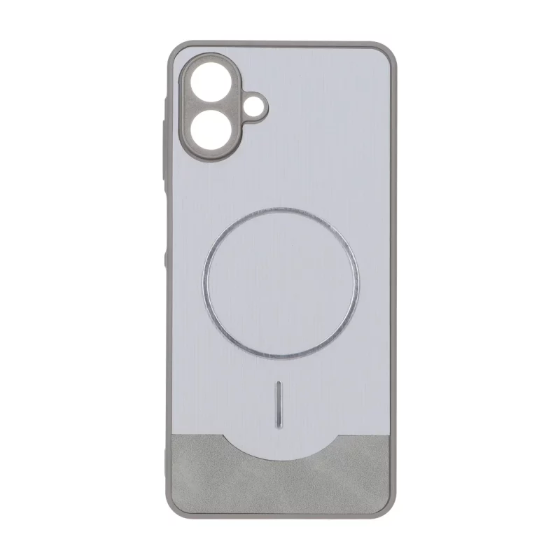 قاب Line Case جیر MagSafe فلزی محافظ لنزدار Samsung Galaxy A07 - طوسی - تصویر 2