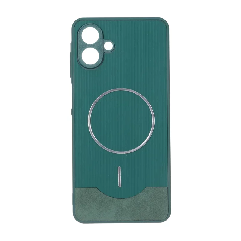 قاب Line Case جیر MagSafe فلزی محافظ لنزدار Samsung Galaxy A07 - سبز - تصویر 2
