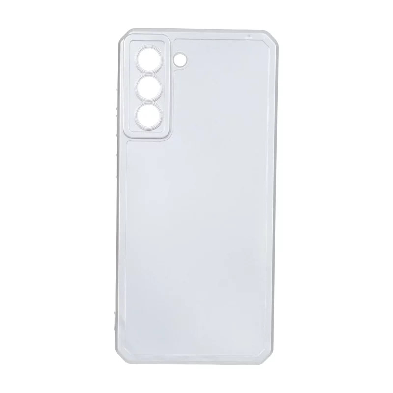 قاب طرح الکترواستاتیک مات محافظ لنزدار Samsung Galaxy S21 FE - نقره ای - تصویر 2