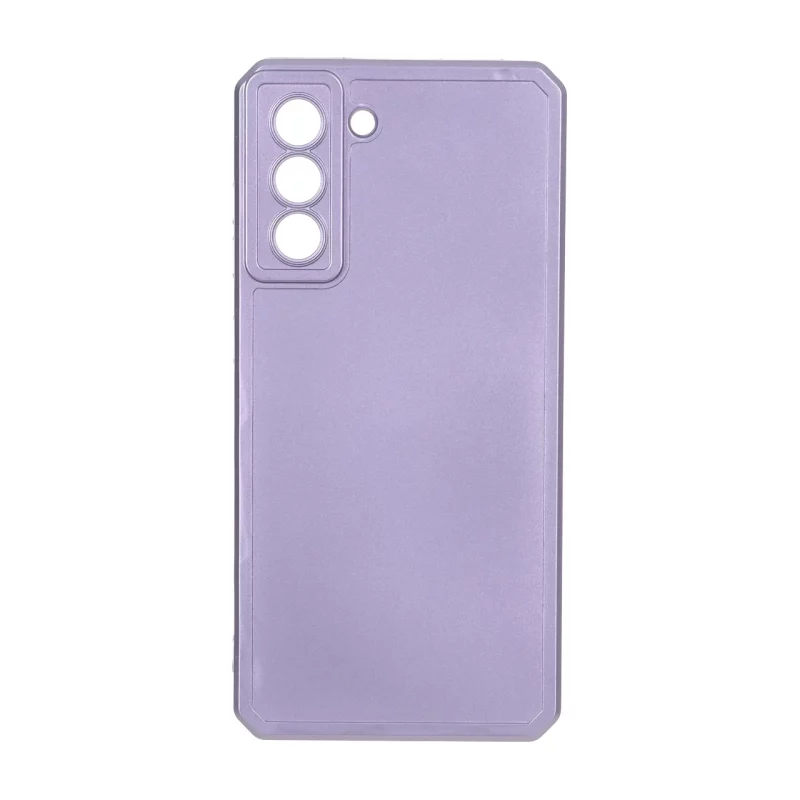 قاب طرح الکترواستاتیک مات محافظ لنزدار Samsung Galaxy S21 FE - بنفش - تصویر 2