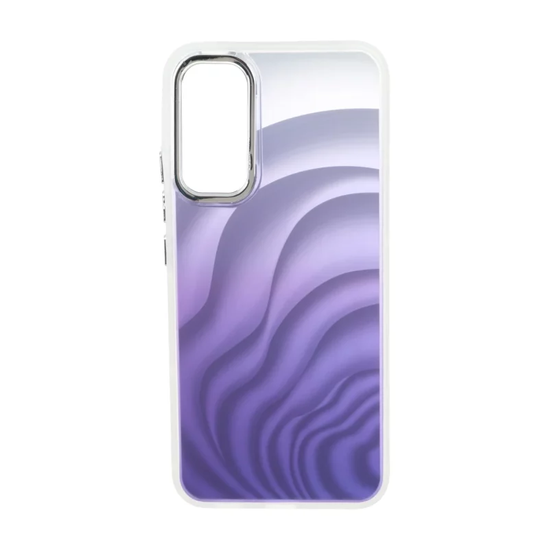 قاب هولوگرامی دور ژله ای مات لنز کروم Samsung Galaxy A34 - بنفش - تصویر 2