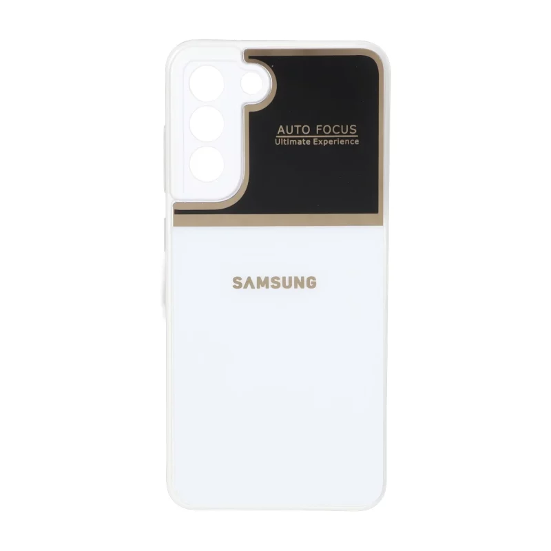 قاب Auto Focus پشت براق دور لنز آینه ای Samsung Galaxy S21 FE - سفید - تصویر 2