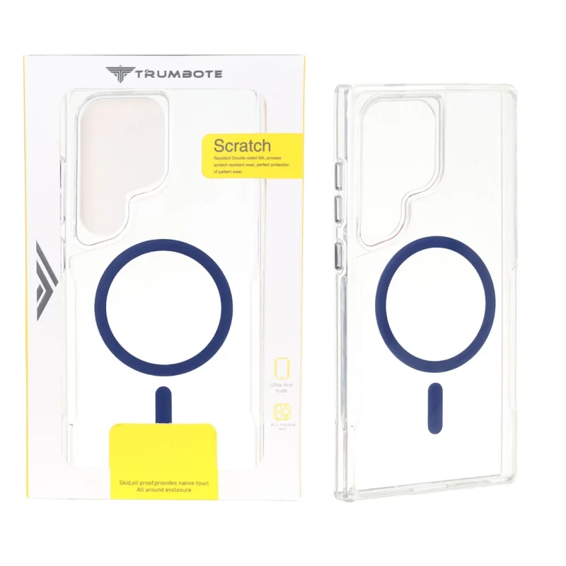 قاب Trumbote NewZone شفاف MagSafe مدل Samsung Galaxy S24 Ultra - سرمه ای (پک دار) - تصویر 2