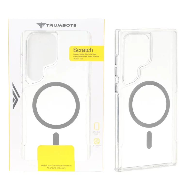 قاب Trumbote NewZone شفاف MagSafe مدل Samsung Galaxy S24 Ultra - خاکستری (پک دار) - تصویر 2