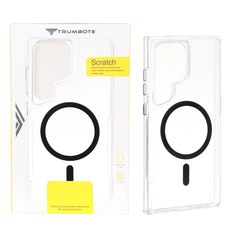 قاب Trumbote NewZone شفاف MagSafe مدل Samsung Galaxy S23 Ultra - مشکی (پک دار) - تصویر 2