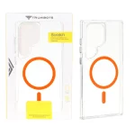 قاب Trumbote NewZone شفاف MagSafe مدل Samsung Galaxy S23 Ultra - نارنجی (پک دار)