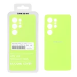 قاب سیلیکونی پاک کنی اورجینال درجه یک Samsung Galaxy S25 Ultra - سبز فسفری (پک دار)