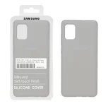 قاب سیلیکونی پاک کنی اورجینال درجه یک Samsung Galaxy A51 / M40s - طوسی (پک دار)
