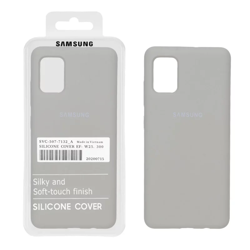 قاب سیلیکونی پاک کنی اورجینال درجه یک Samsung Galaxy A51 / M40s - طوسی (پک دار) - تصویر 2