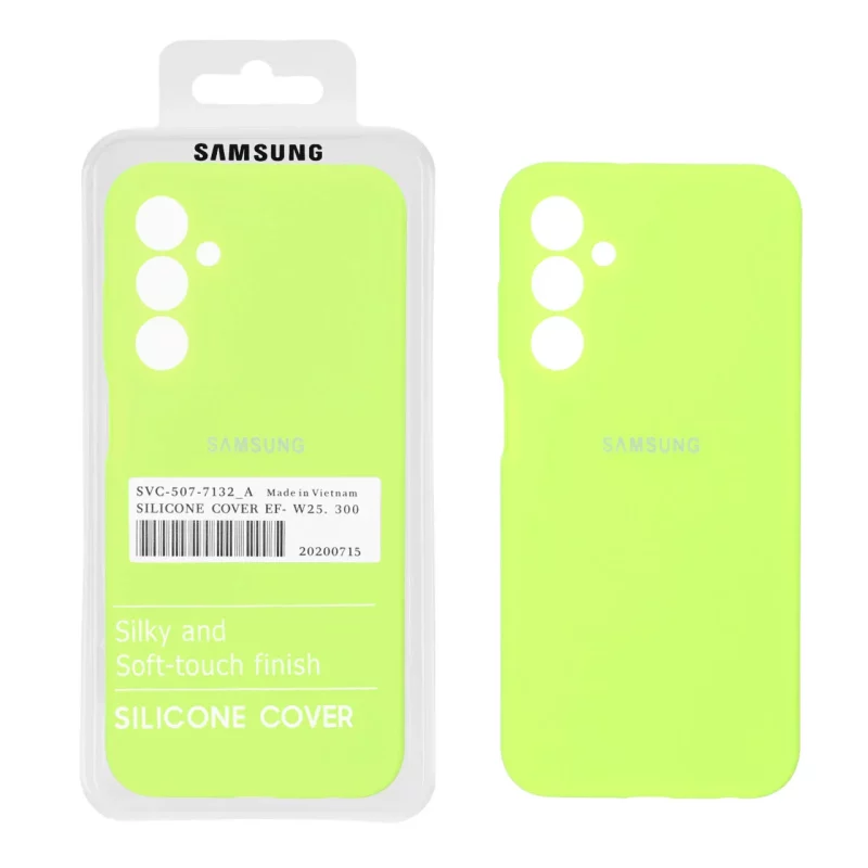 قاب سیلیکونی پاک کنی اورجینال درجه یک Samsung Galaxy A25 5G - سبز فسفری (پک دار) - تصویر 2