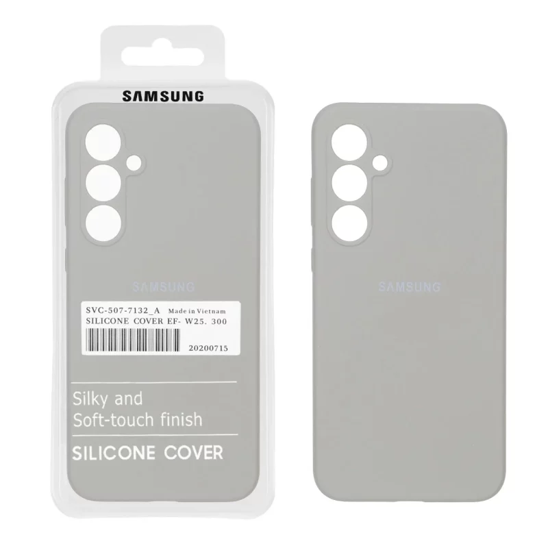 قاب سیلیکونی پاک کنی اورجینال درجه یک Samsung Galaxy A35 - طوسی (پک دار) - تصویر 2