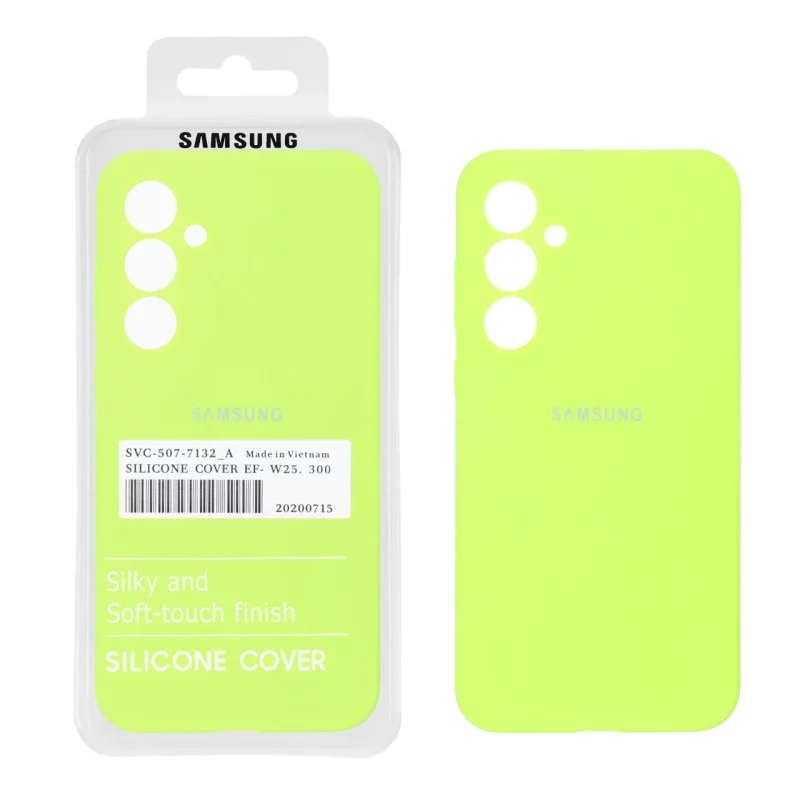 قاب سیلیکونی پاک کنی اورجینال درجه یک Samsung Galaxy A35 - سبز فسفری (پک دار) - تصویر 2