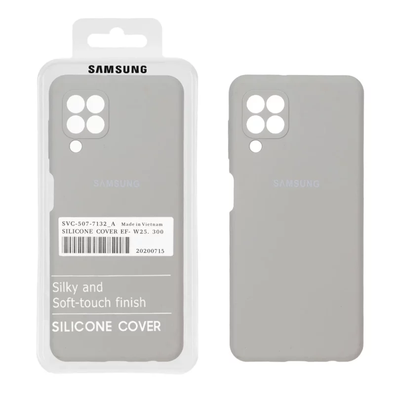 قاب سیلیکونی پاک کنی اورجینال درجه یک Samsung Galaxy A22 4G / M22 / M32 4G / F22 - طوسی (پک دار) - تصویر 2
