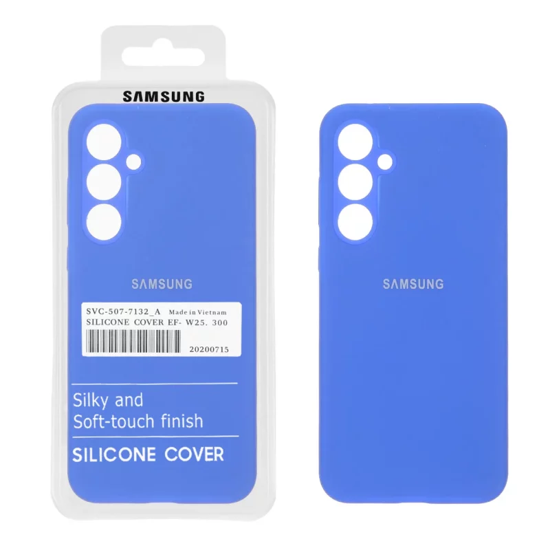 قاب سیلیکونی پاک کنی اورجینال درجه یک Samsung Galaxy A55 - آبی کاربنی (پک دار) - تصویر 2