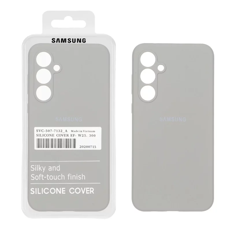 قاب سیلیکونی پاک کنی اورجینال درجه یک Samsung Galaxy A55 - طوسی (پک دار) - تصویر 2
