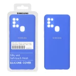 قاب سیلیکونی پاک کنی اورجینال درجه یک Samsung Galaxy A21s - آبی کاربنی (پک دار)