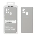 قاب سیلیکونی پاک کنی اورجینال درجه یک Samsung Galaxy A21s - طوسی (پک دار)