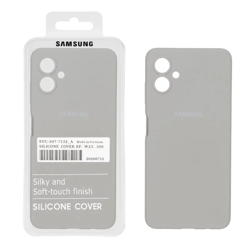 قاب سیلیکونی پاک کنی اورجینال درجه یک Samsung Galaxy A06 - طوسی (پک دار) - تصویر 2