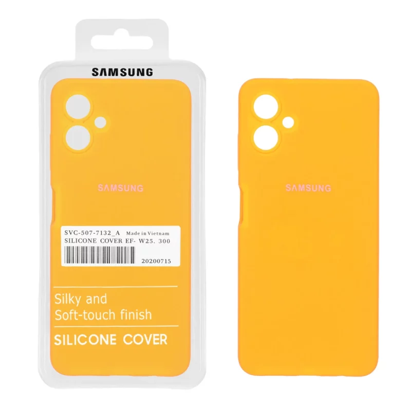 قاب سیلیکونی پاک کنی اورجینال درجه یک Samsung Galaxy A06 - نارنجی فانتزی (پک دار) - تصویر 2