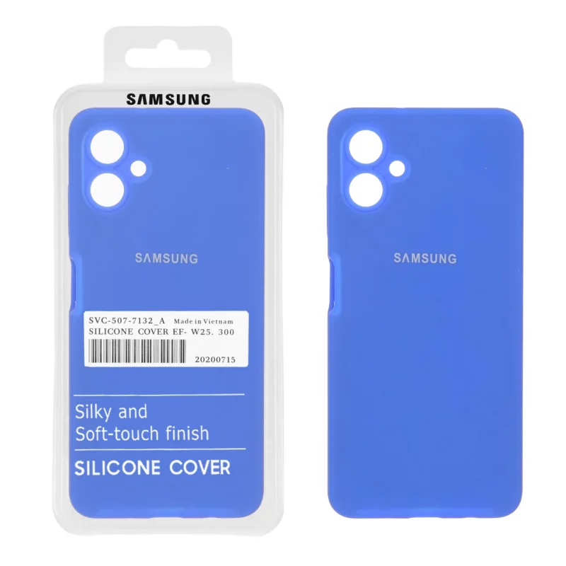 قاب سیلیکونی پاک کنی اورجینال درجه یک Samsung Galaxy A06 - آبی کاربنی (پک دار) - تصویر 2