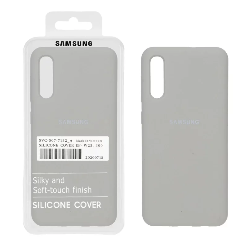 قاب سیلیکونی پاک کنی اورجینال درجه یک Samsung Galaxy A50 / A50s / A30s - طوسی (پک دار) - تصویر 2