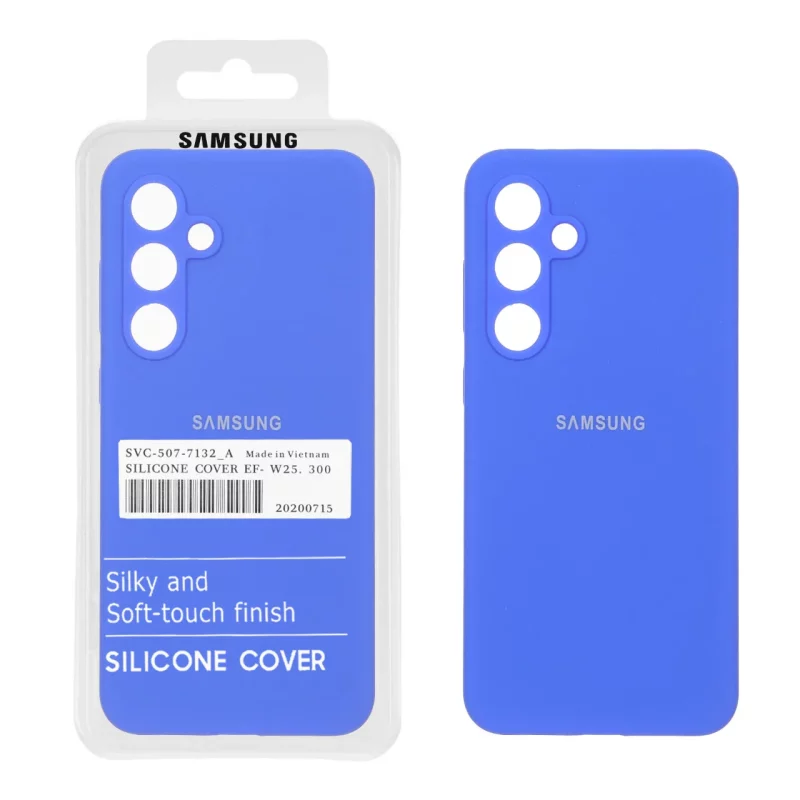 قاب سیلیکونی پاک کنی اورجینال درجه یک Samsung Galaxy S24 FE - آبی کاربنی (پک دار) - تصویر 2