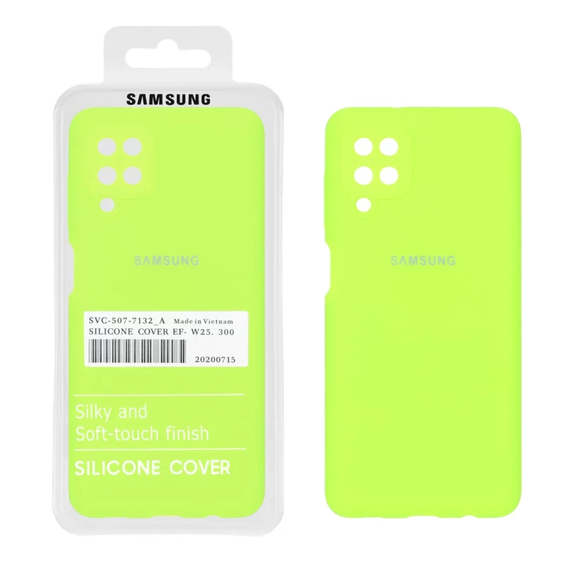 قاب سیلیکونی پاک کنی اورجینال درجه یک Samsung Galaxy A12 / M12 / F12 - سبز فسفری (پک دار) - تصویر 2
