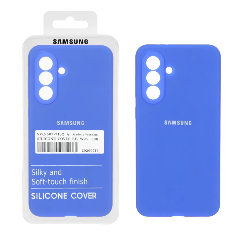 قاب سیلیکونی پاک کنی اورجینال درجه یک Samsung Galaxy A56 / A36 - آبی کاربنی (پک دار) - تصویر 2