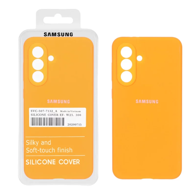 قاب سیلیکونی پاک کنی اورجینال درجه یک Samsung Galaxy A56 / A36 - نارنجی فانتزی (پک دار) - تصویر 2