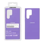 قاب سیلیکونی پاک کنی اورجینال درجه یک Samsung Galaxy S22 Ultra - بنفش کد 1 (پک دار)