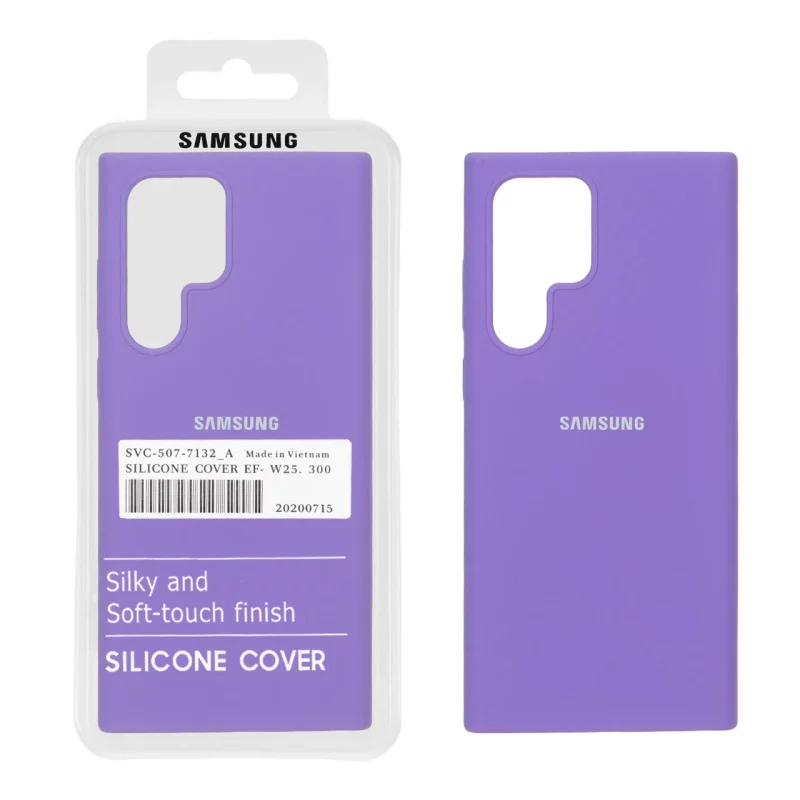 قاب سیلیکونی پاک کنی اورجینال درجه یک Samsung Galaxy S22 Ultra - بنفش کد 1 (پک دار) - تصویر 2