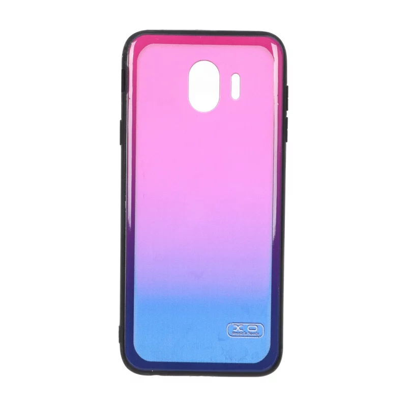 قاب XO مات دو رنگ Samsung Galaxy J4 / J400 - آبی کاربنی صورتی - تصویر 2