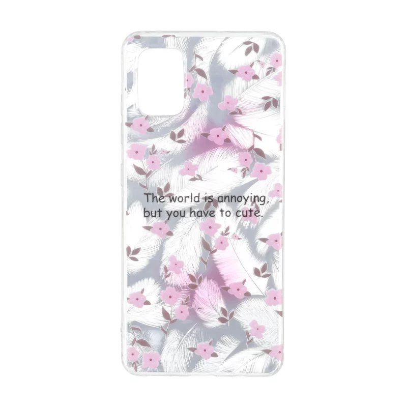 قاب اطلسی دور ژله ای طرح پر Samsung Galaxy A51 / M40s - کد 283 - تصویر 2