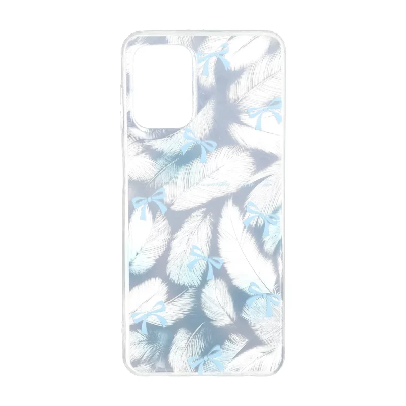 قاب اطلسی دور ژله ای طرح پر Samsung Galaxy A22 4G / M22 / M32 4G / F22 - کد 313 - تصویر 2