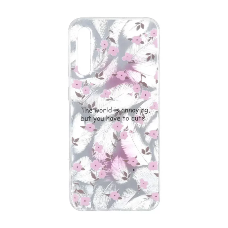 قاب اطلسی دور ژله ای طرح پر Samsung Galaxy A50 / A50s / A30s - کد 324 - تصویر 2