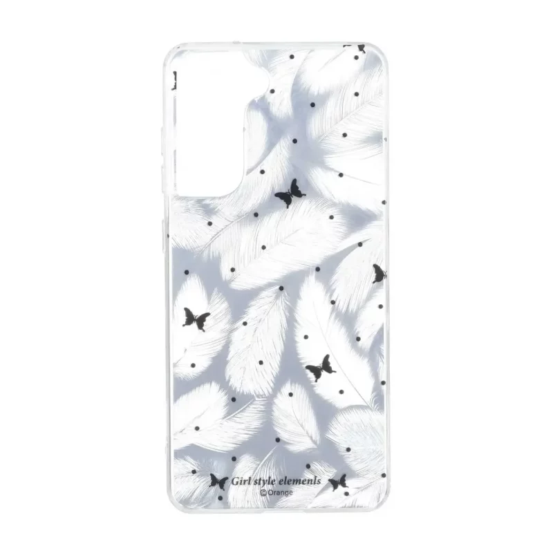 قاب اطلسی دور ژله ای طرح پر Samsung Galaxy S21 FE - کد 334 - تصویر 2