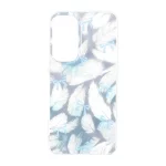 قاب اطلسی دور ژله ای طرح پر Samsung Galaxy S25 FE - کد 341