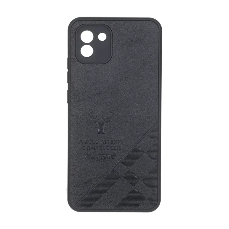 قاب طرح چرم گوزنی Pal Prime مدل Samsung Galaxy A03 - مشکی - تصویر 2