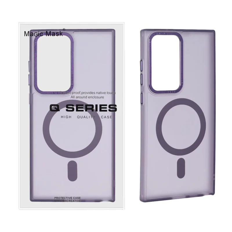 قاب Focus Pixels لنز آلومینیومی مات Magsafe مدل Samsung Galaxy S23 Ultra - بنفش (پک دار) - تصویر 2