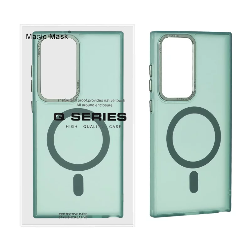 قاب Focus Pixels لنز آلومینیومی مات Magsafe مدل Samsung Galaxy S23 Ultra - سبز (پک دار) - تصویر 2