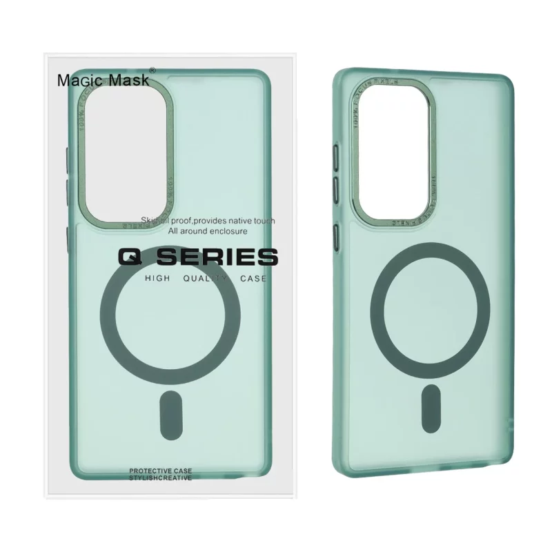 قاب Focus Pixels لنز آلومینیومی مات Magsafe مدل Samsung Galaxy S25 Ultra - سبز (پک دار) - تصویر 2