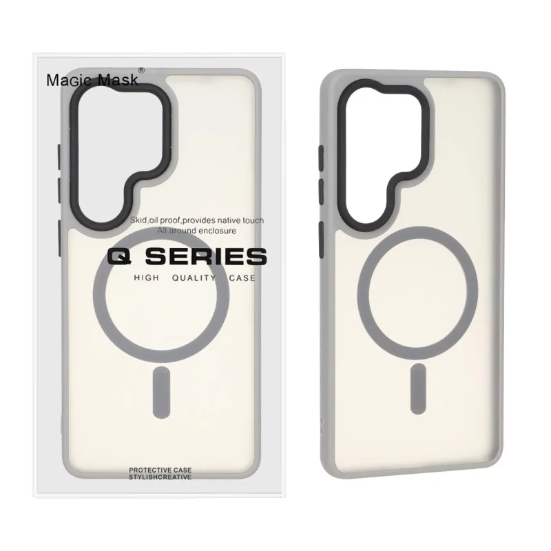 قاب اورجینال Magic Mask مات Magsafe بلک لنز Samsung Galaxy S26 Ultra - خاکستری (پک دار) - تصویر 2