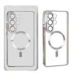 قاب اورجینال الکترواستاتیک Magsafe لنز گلس دار Samsung Galaxy S26 Ultra - نقره ای (پک دار) MPS