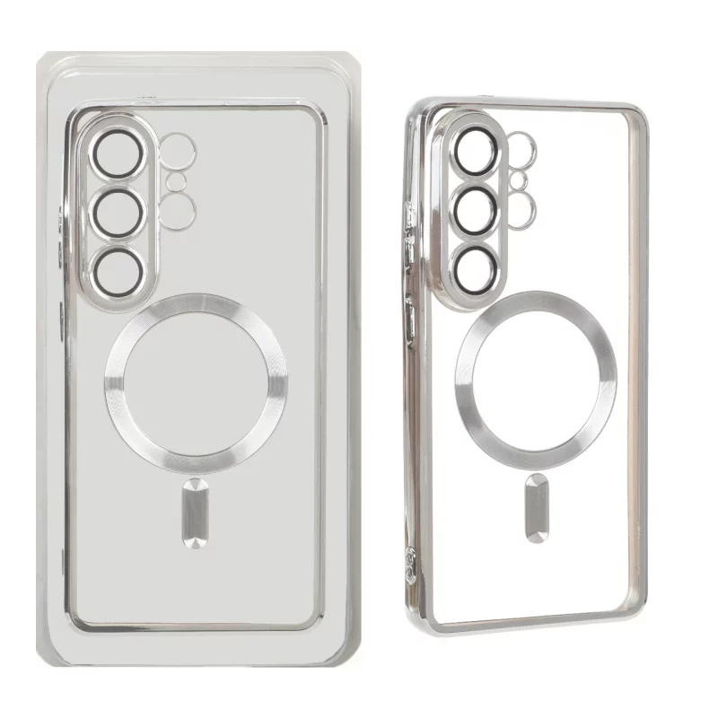 قاب اورجینال الکترواستاتیک Magsafe لنز گلس دار Samsung Galaxy S26 Ultra - نقره ای (پک دار) MPS - تصویر 2