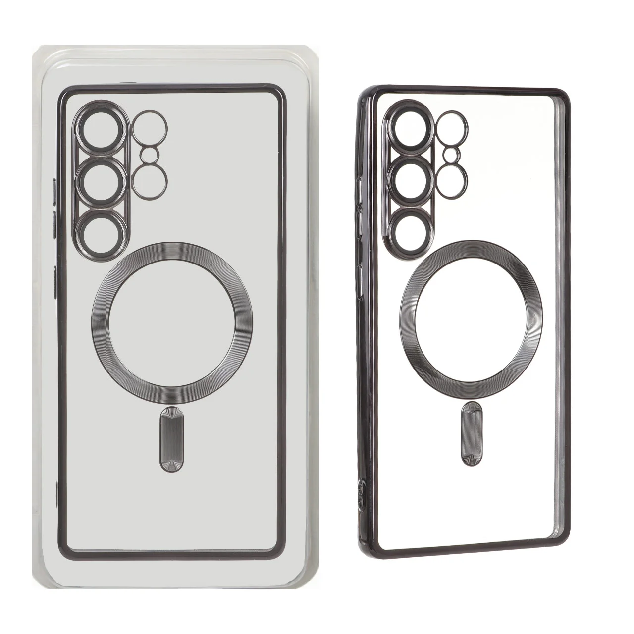 19178-1734818-1 قاب اورجینال الکترواستاتیک Magsafe لنز گلس دار Samsung Galaxy S25 Ultra - مشکی (پک دار) MPS - تصویر 1