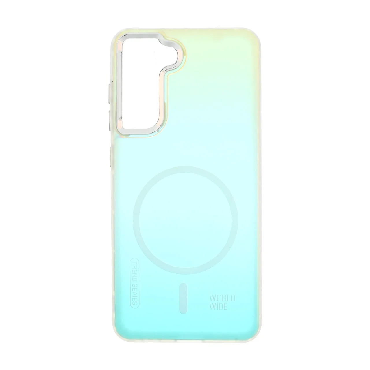 19178-1734908-1 قاب هولوگرامی Trend Seaies طرح مگ سیف دو رنگ لنز کروم Samsung Galaxy S21 FE - زرد سبز - MPS - تصویر 1