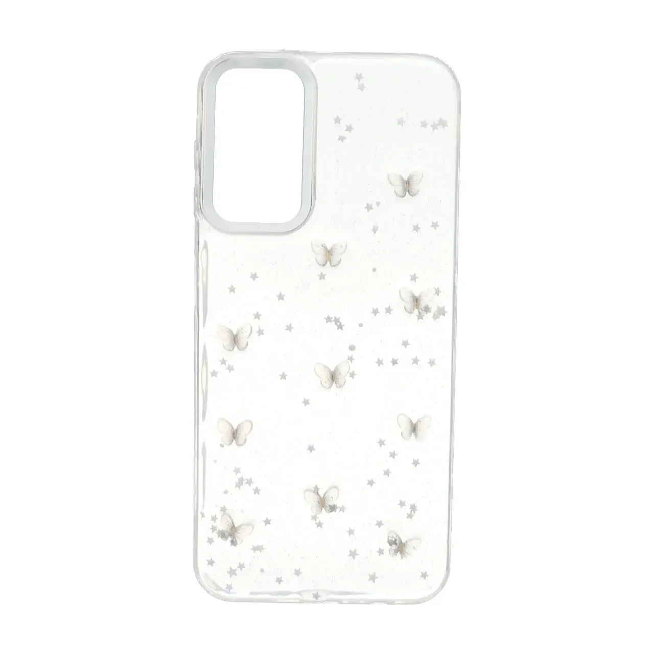 19178-1736904-1 قاب رزینی اکلیلی طرح برجسته لنز سیلور Samsung Galaxy A14 - کد 153 - تصویر 1
