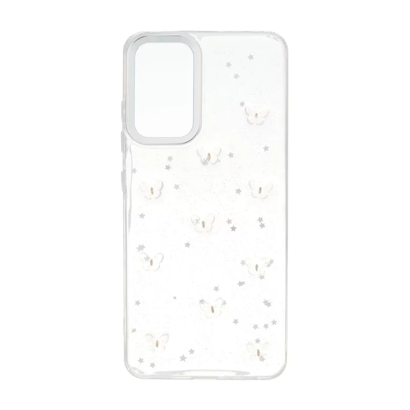 قاب رزینی اکلیلی طرح برجسته لنز سیلور Samsung Galaxy A32 4G - کد 227 - تصویر 2